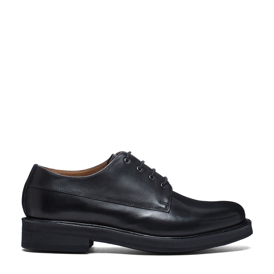 Men's Black Hurley Leather Derby Formal Shoes