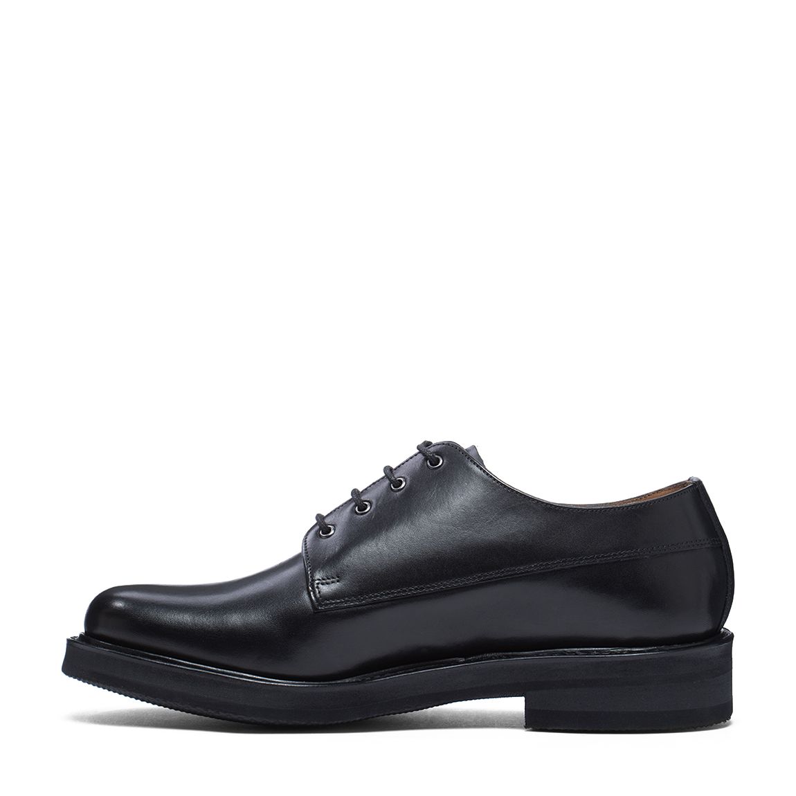Men's Black Hurley Leather Derby Formal Shoes