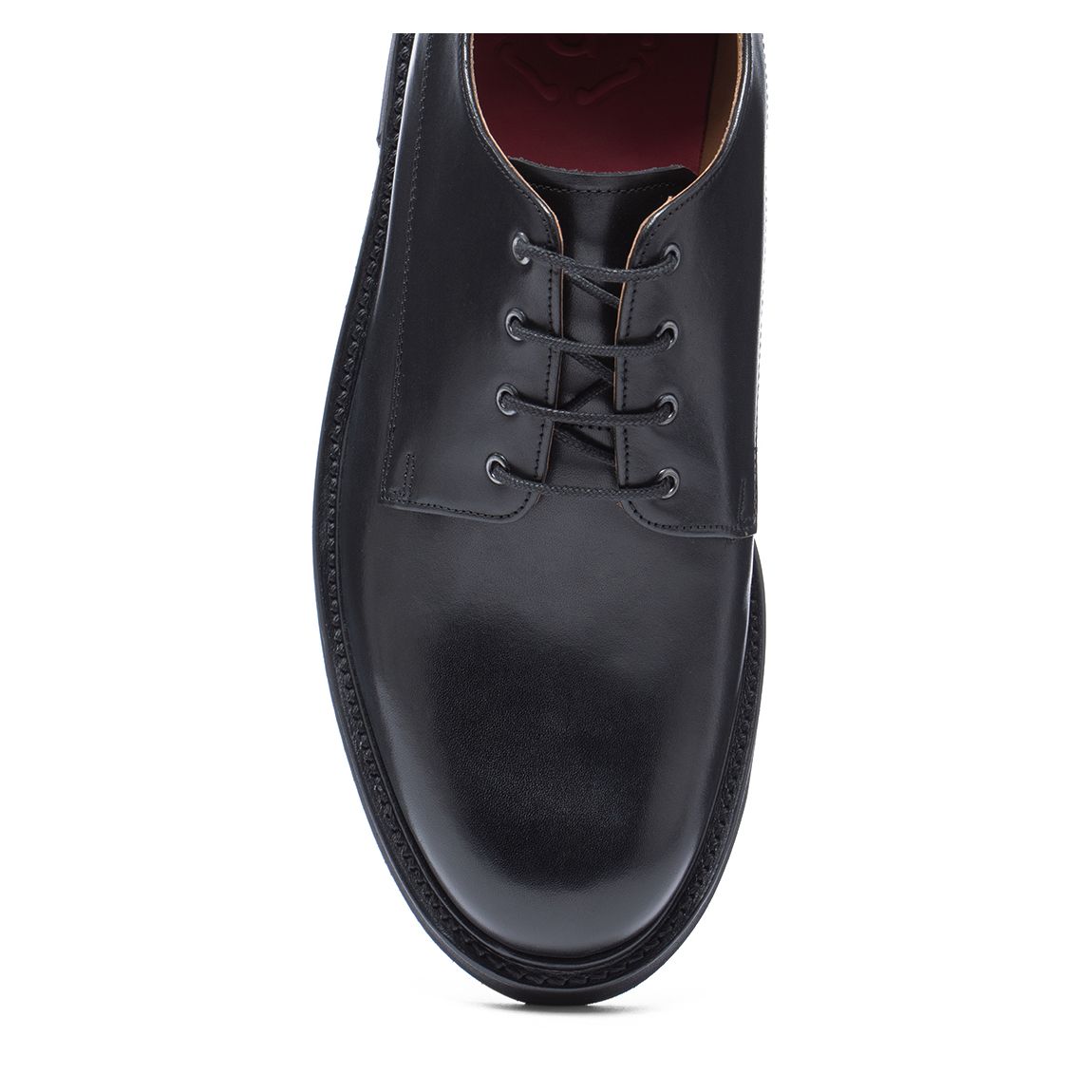 Men's Black Hurley Leather Derby Formal Shoes