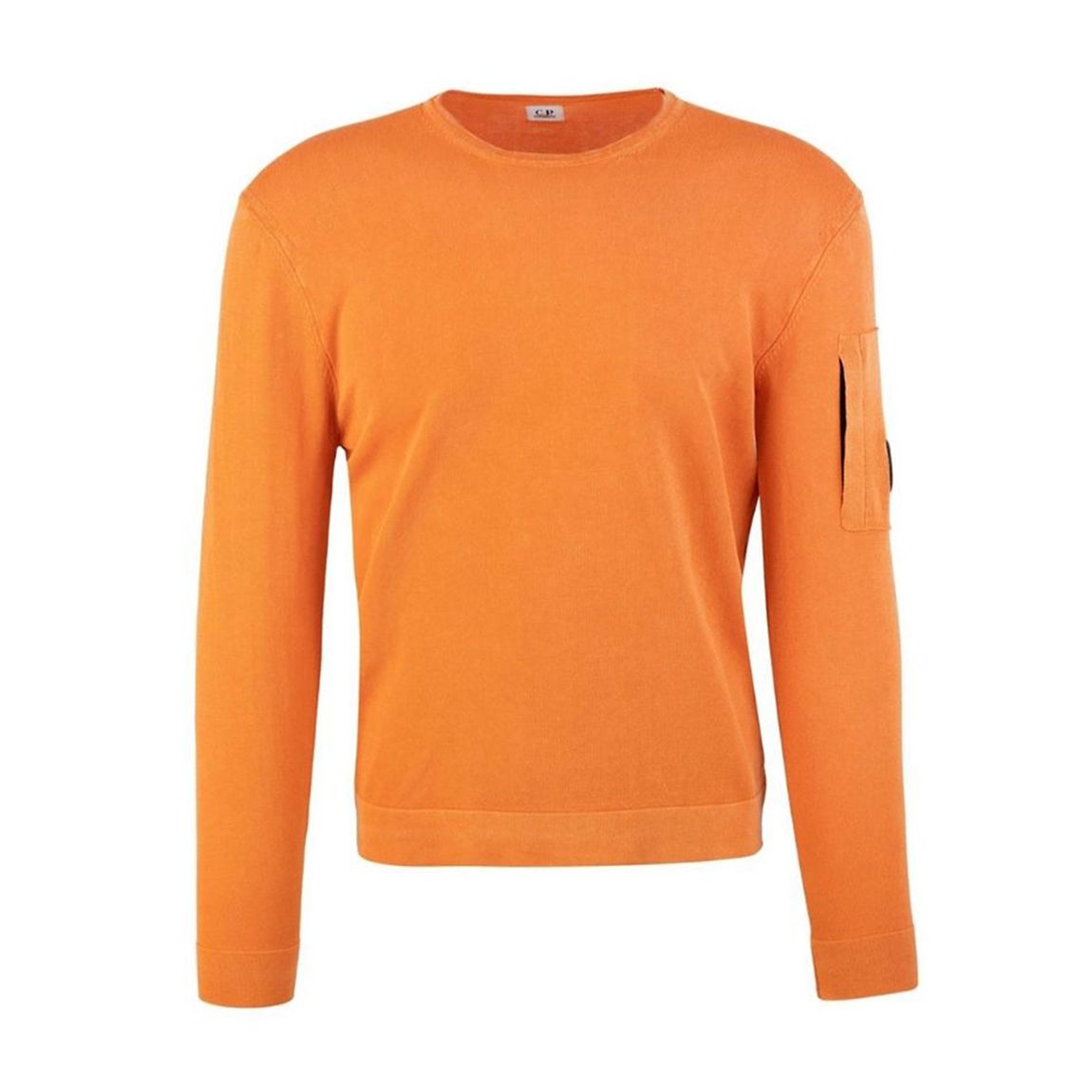 Orange Logo Plaque Cotton Sweatshirt