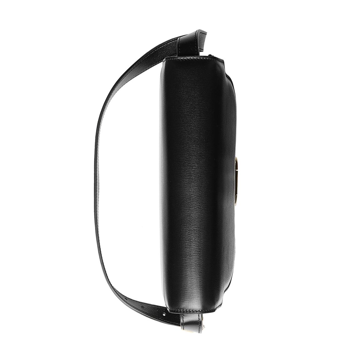 Gucci GG Leather Shoulder Messenger Bag In Black