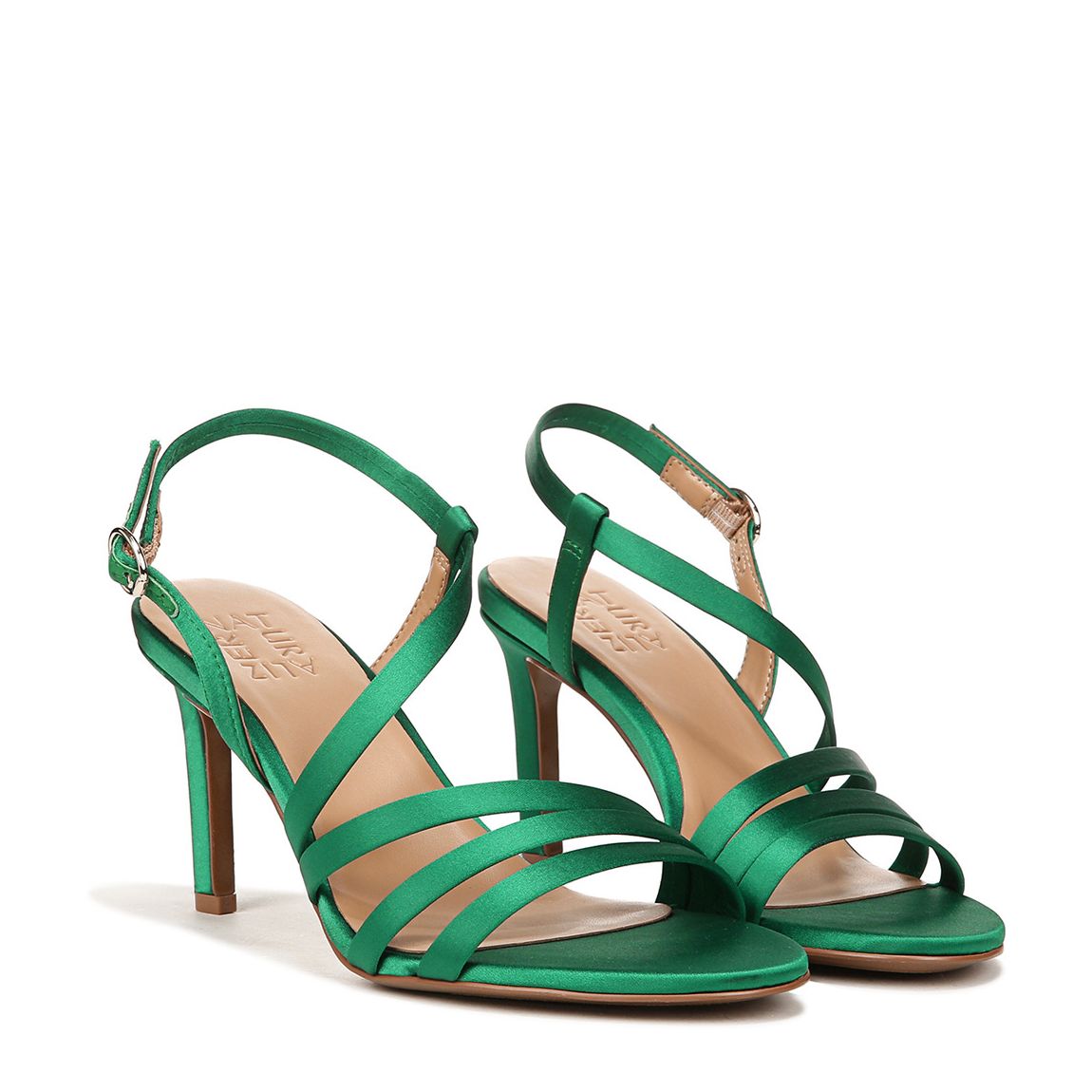 Tropical Green Kimberly Heeled Sandals
