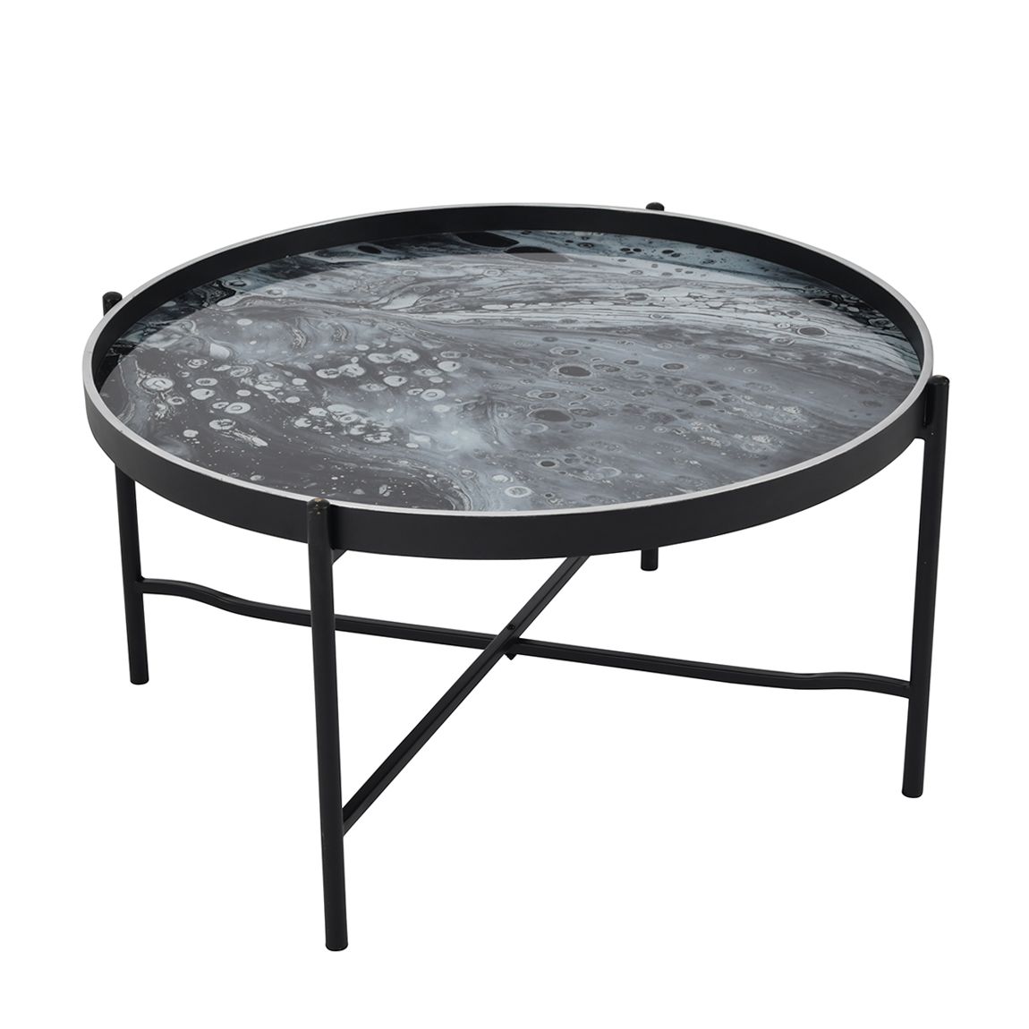 Swirl Coffee Tray Table, Monochrome 