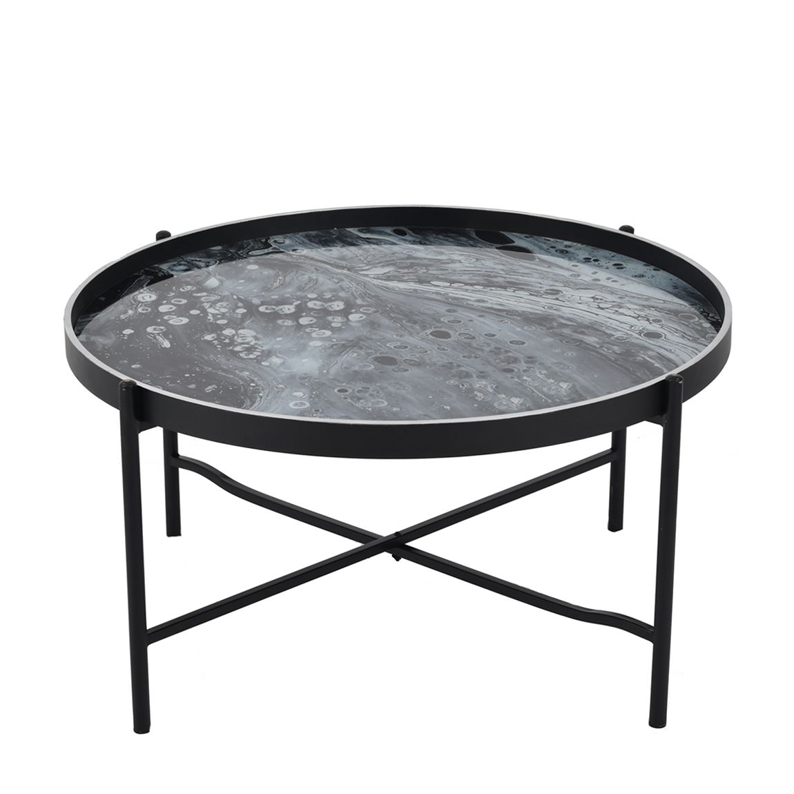 Swirl Coffee Tray Table, Monochrome 