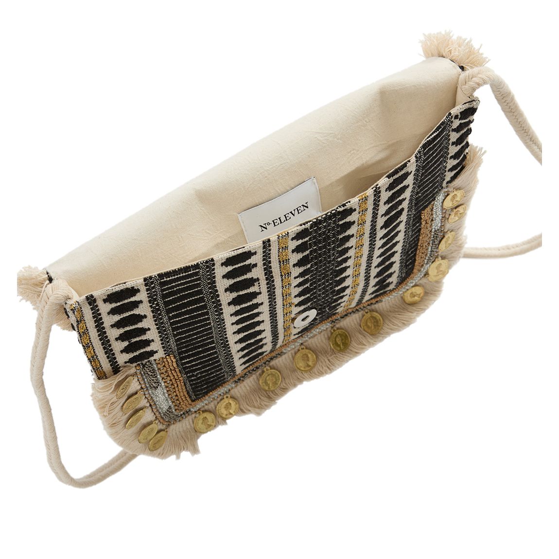 Black/Cream Embroidery Bag
