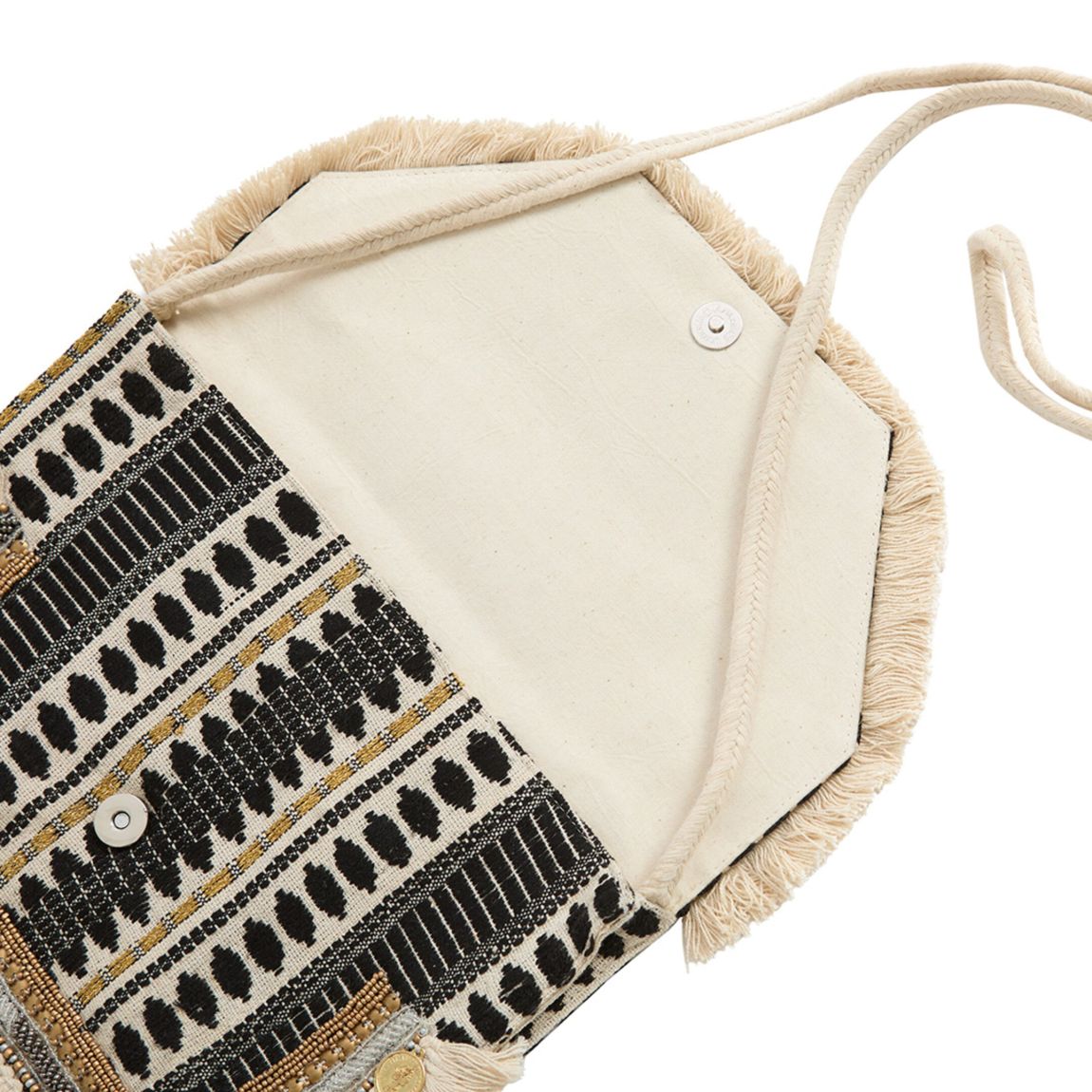 Black/Cream Embroidery Bag