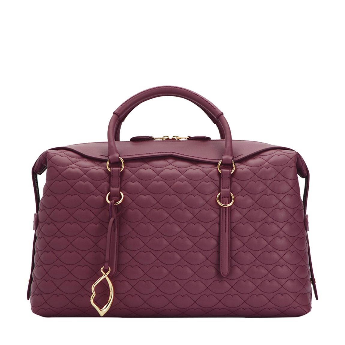 Peony Quilted Lip Taylor Leather Handbag