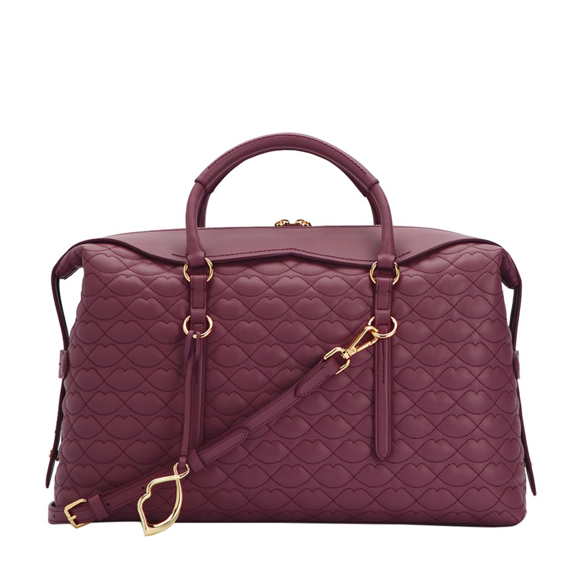 Peony Quilted Lip Taylor Leather Handbag