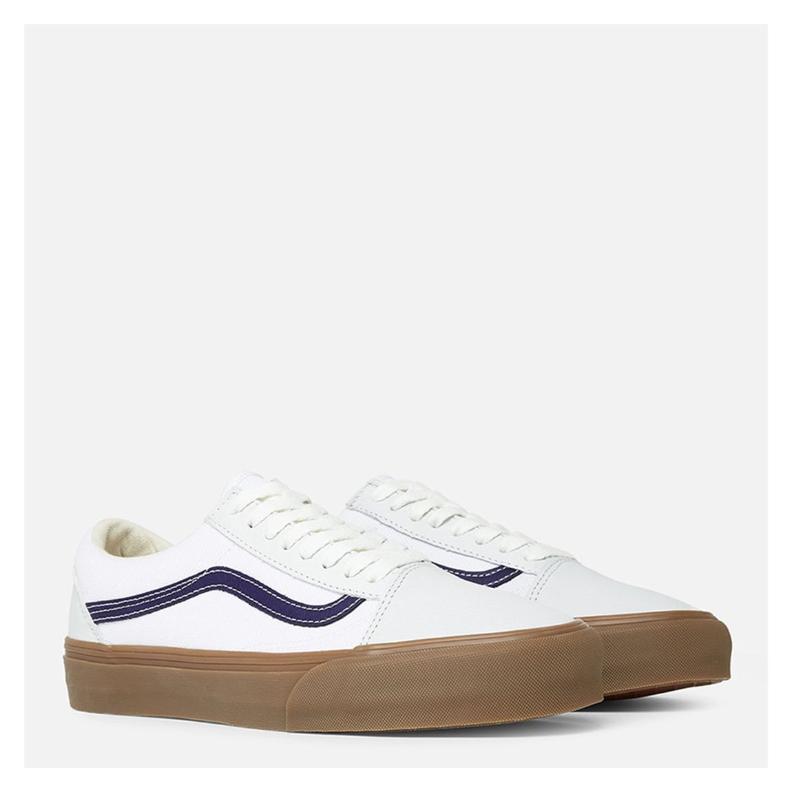 Men's White/Navy Old Skool Trainers