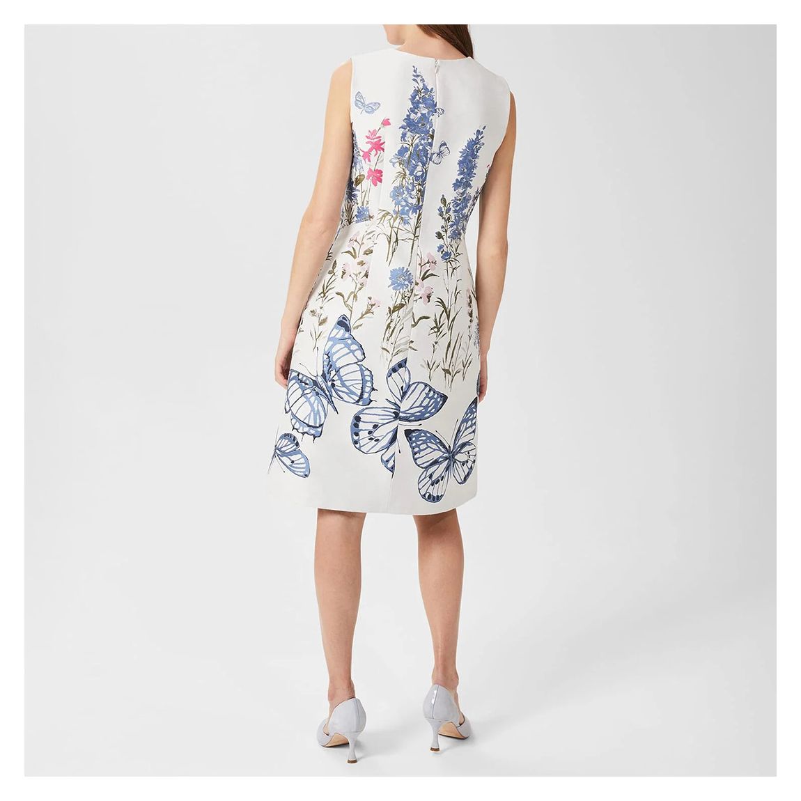 White Jennifer Shift Cotton Blend Dress