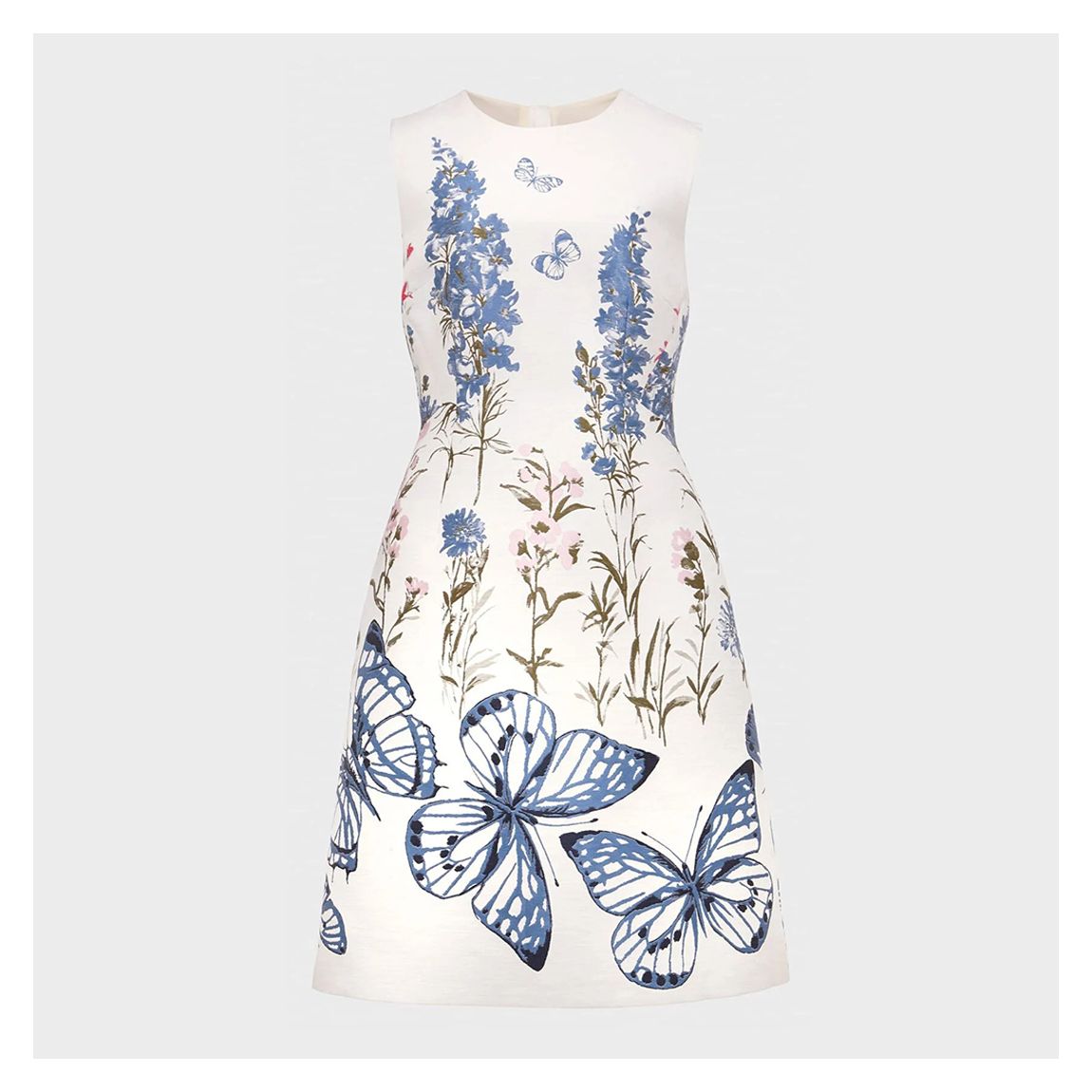 White Jennifer Shift Cotton Blend Dress