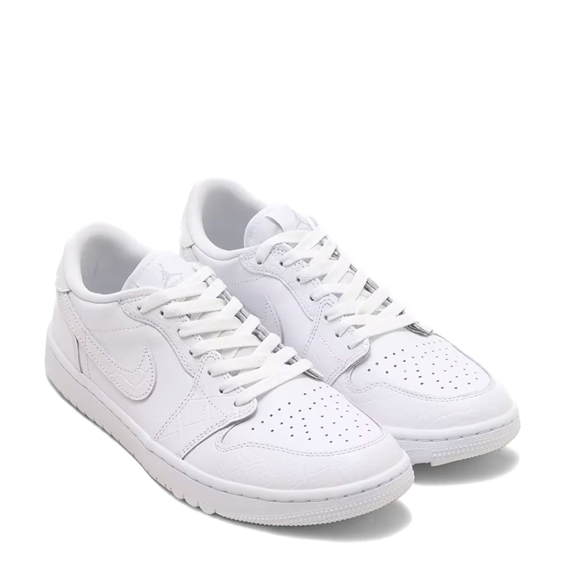 Men's White Nike Air Jordan 1 Low Trainers