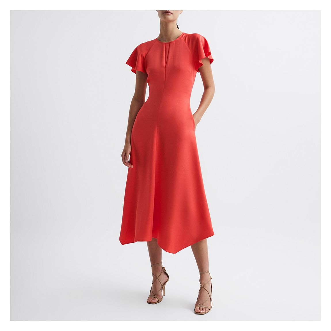 【海外限定】REISSワンピース☆Coral Eleni Cap Sleeve Midi Dre Reiss Coral Eleni Cap Sleeve Midi Dress - BrandAlley