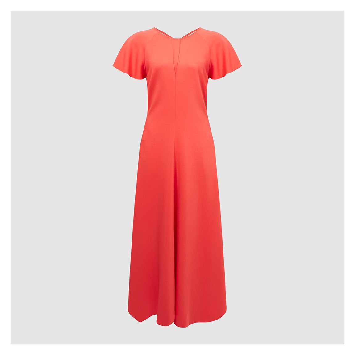 Reiss Coral Eleni Cap Sleeve Midi Dress - BrandAlley