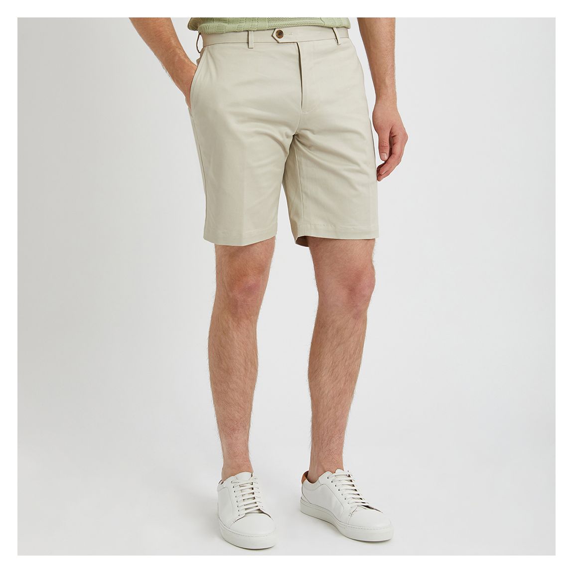 Stone Hampton Cotton Blend Chino Shorts