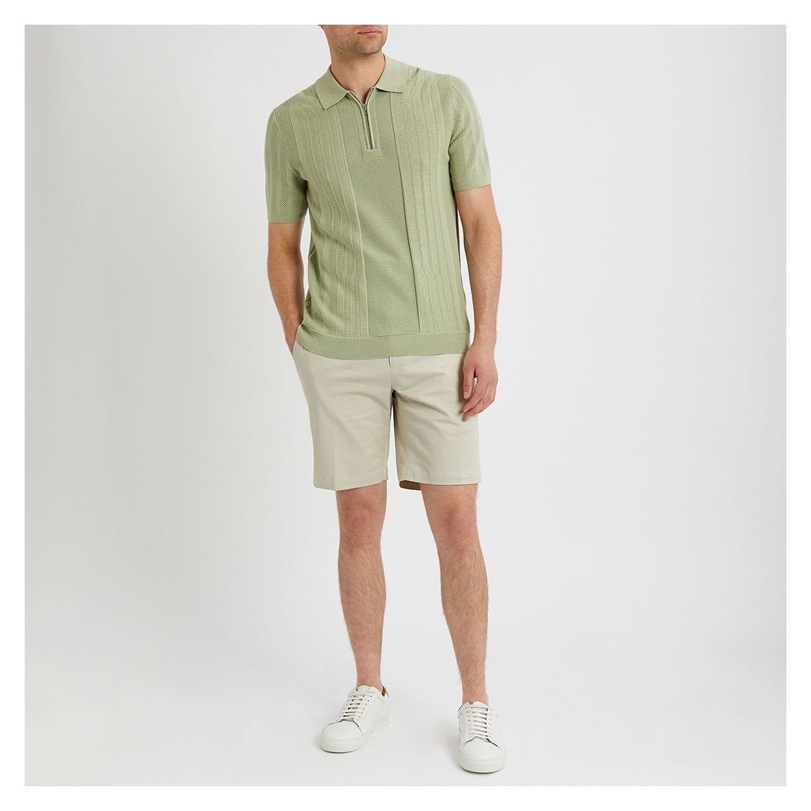 Stone Hampton Cotton Blend Chino Shorts