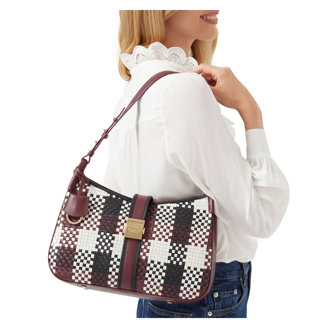 Dark Cherry Grosvenor Remastered Medium Ziptop Shoulder