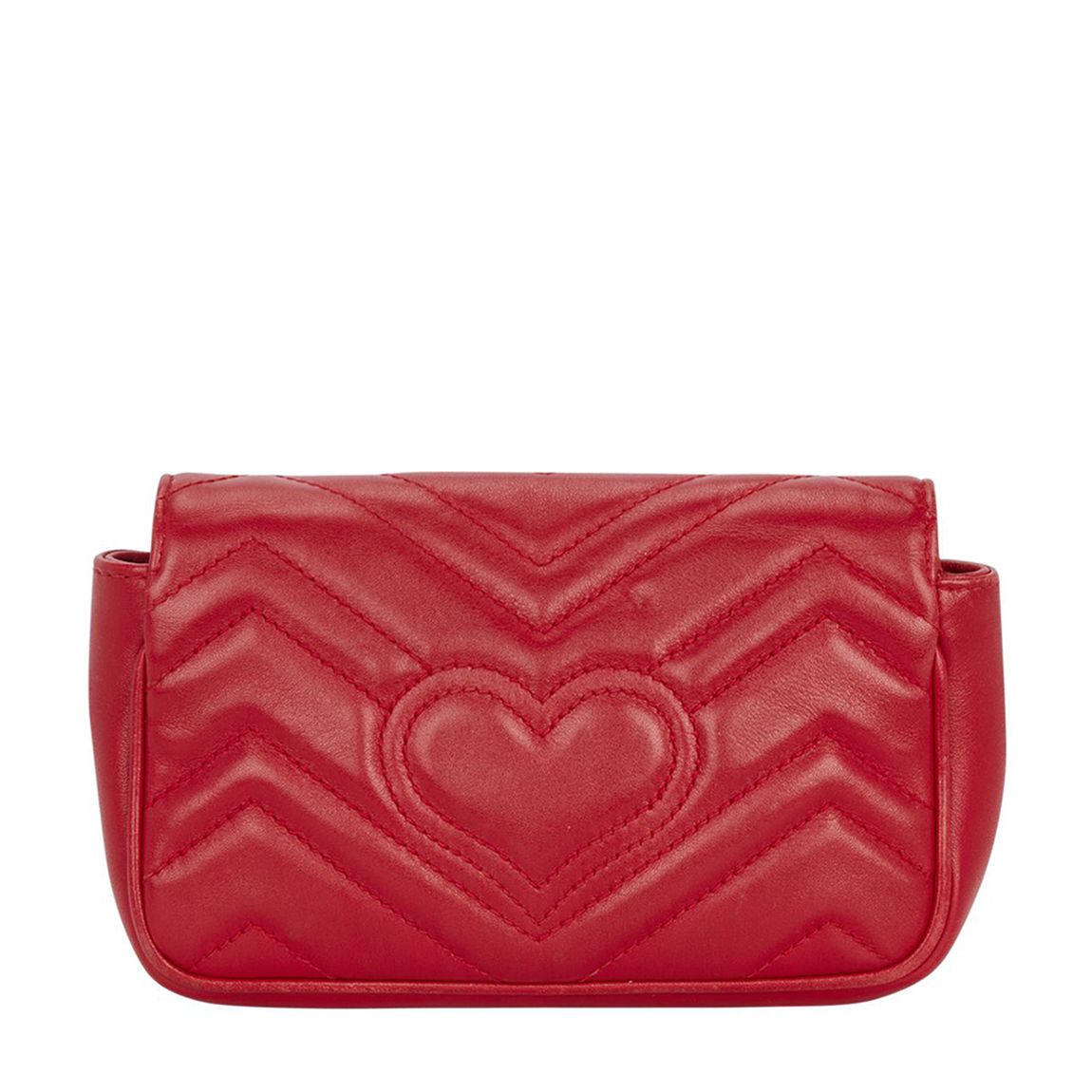 Gucci Red GG Marmont Super Mini Shoulder Bag