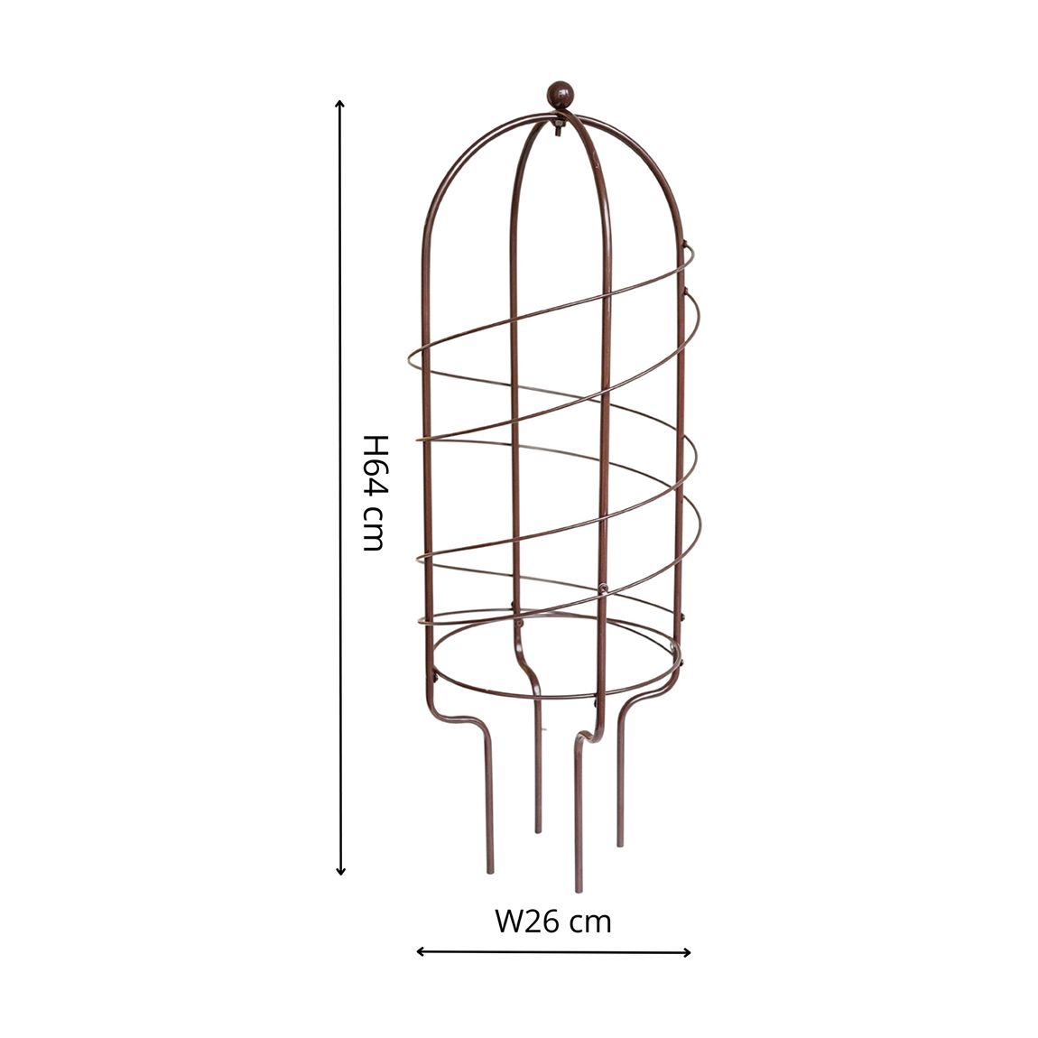 Pot Plant Support Bronze, H64cm D26cm
