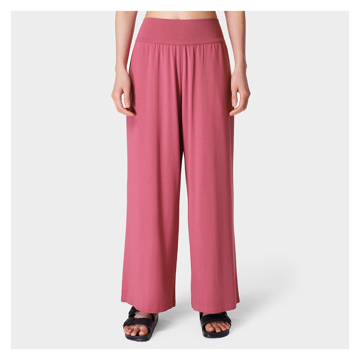 Pink Modal Wide Leg Pant