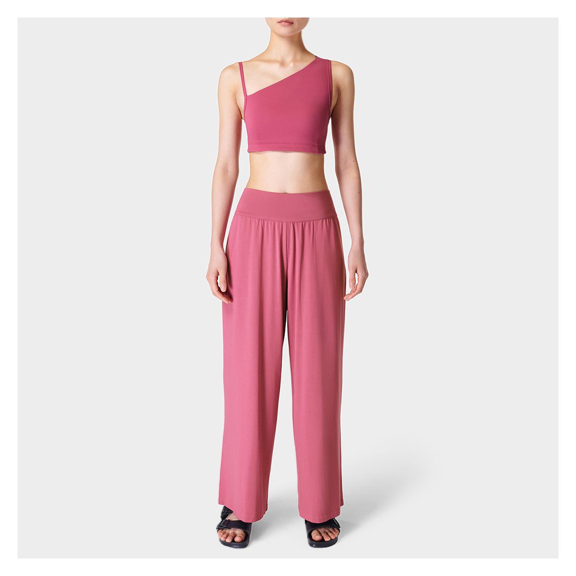 Pink Modal Wide Leg Pant