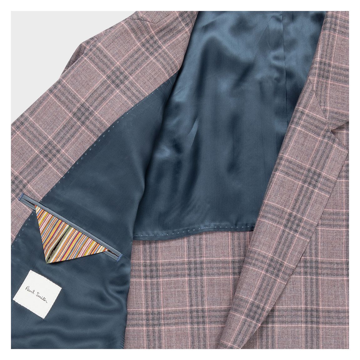 Pink/Multi Single Breasted Wool Blazer