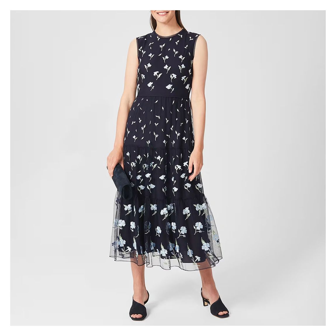 Navy Bethany Floral Dress