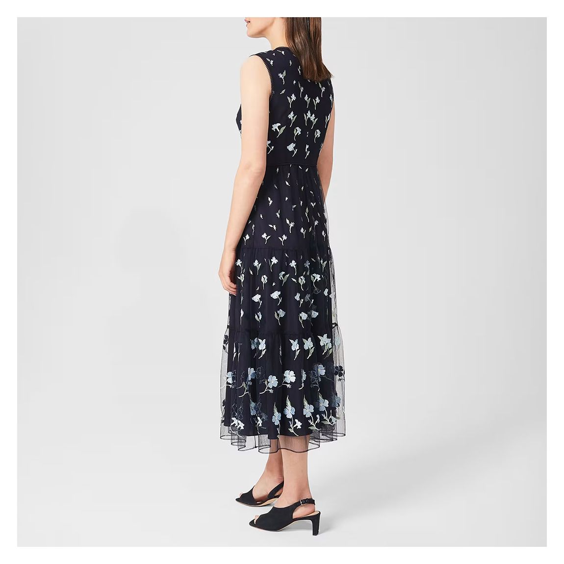 Navy Bethany Floral Dress