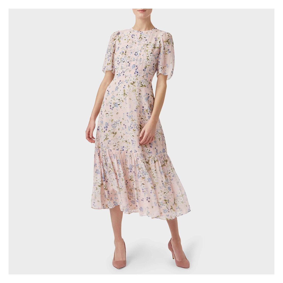 Pale Pink Silk Blossom Dress