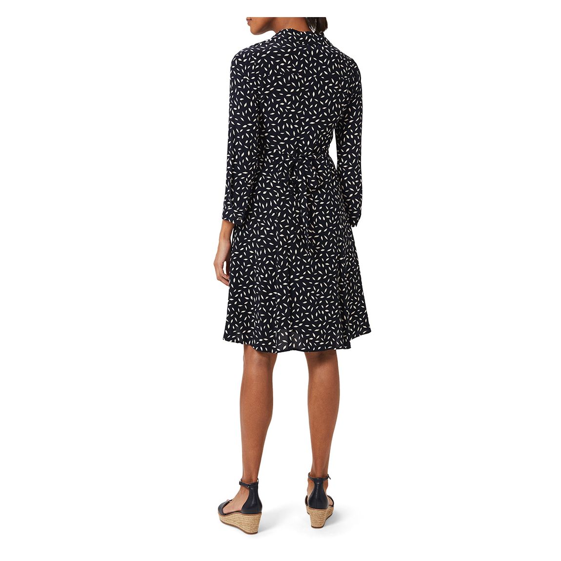 Navy Emberly Printed Shirt Dress