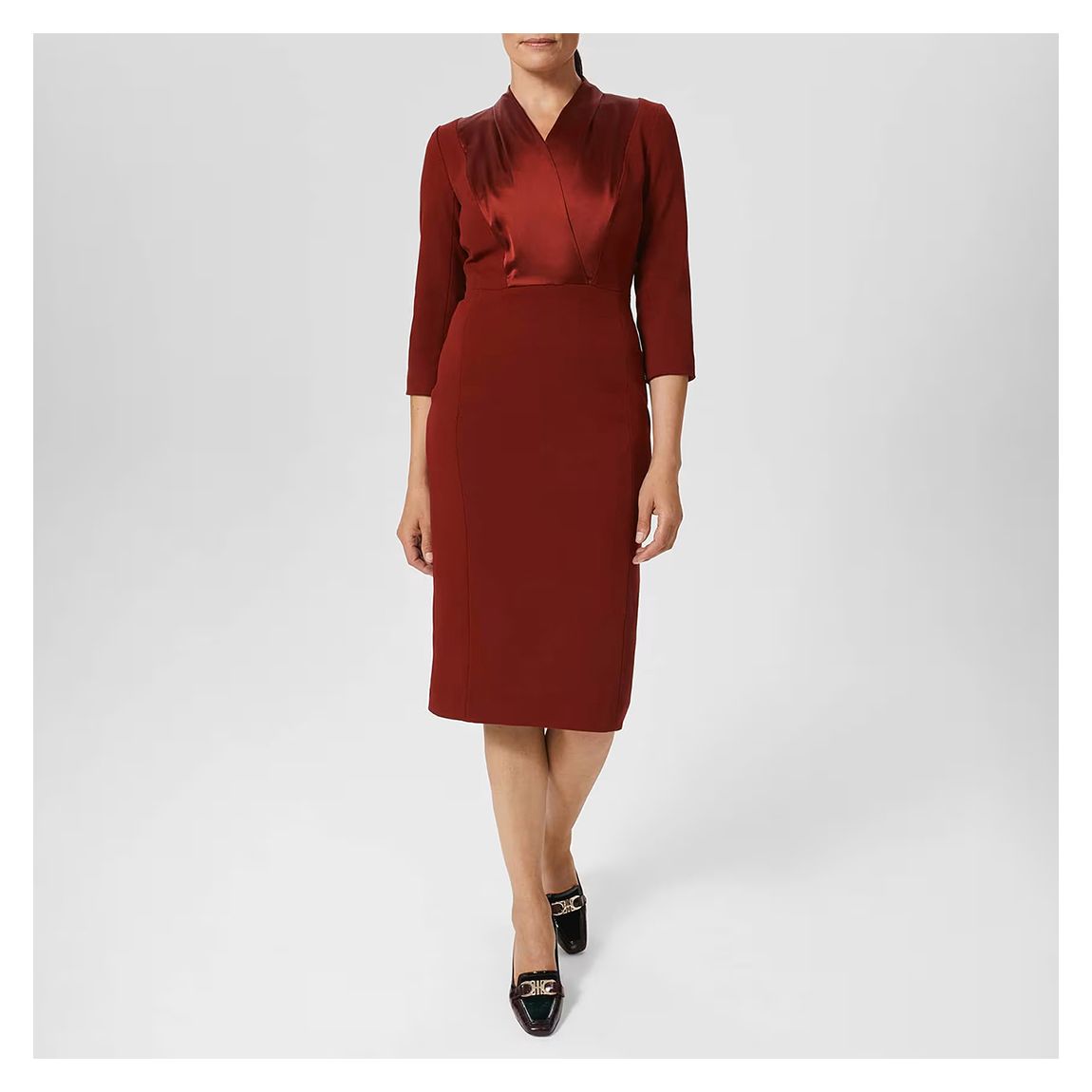 Hobbs London Deep Red Alisa Dress - BrandAlley
