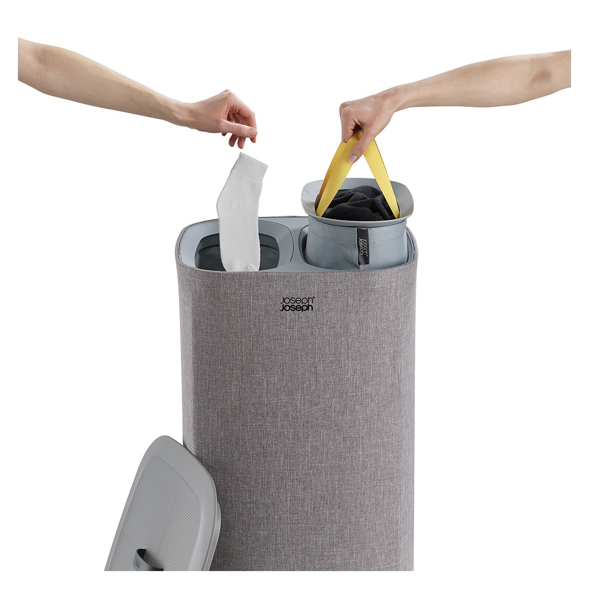 Grey Tota Laundry Basket, 60L