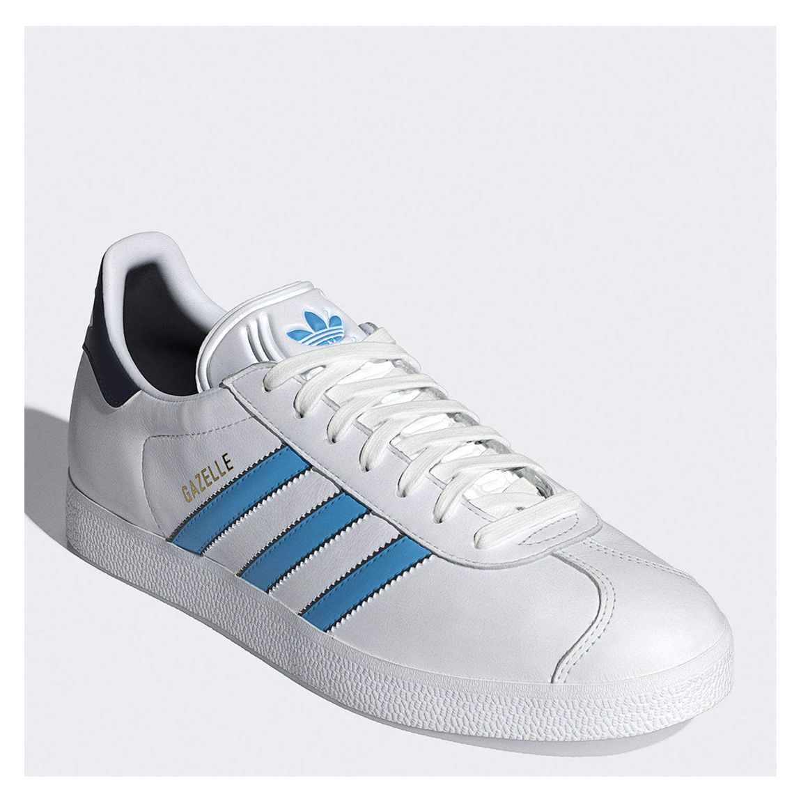 Unisex White/Blue Gazelle Trainers