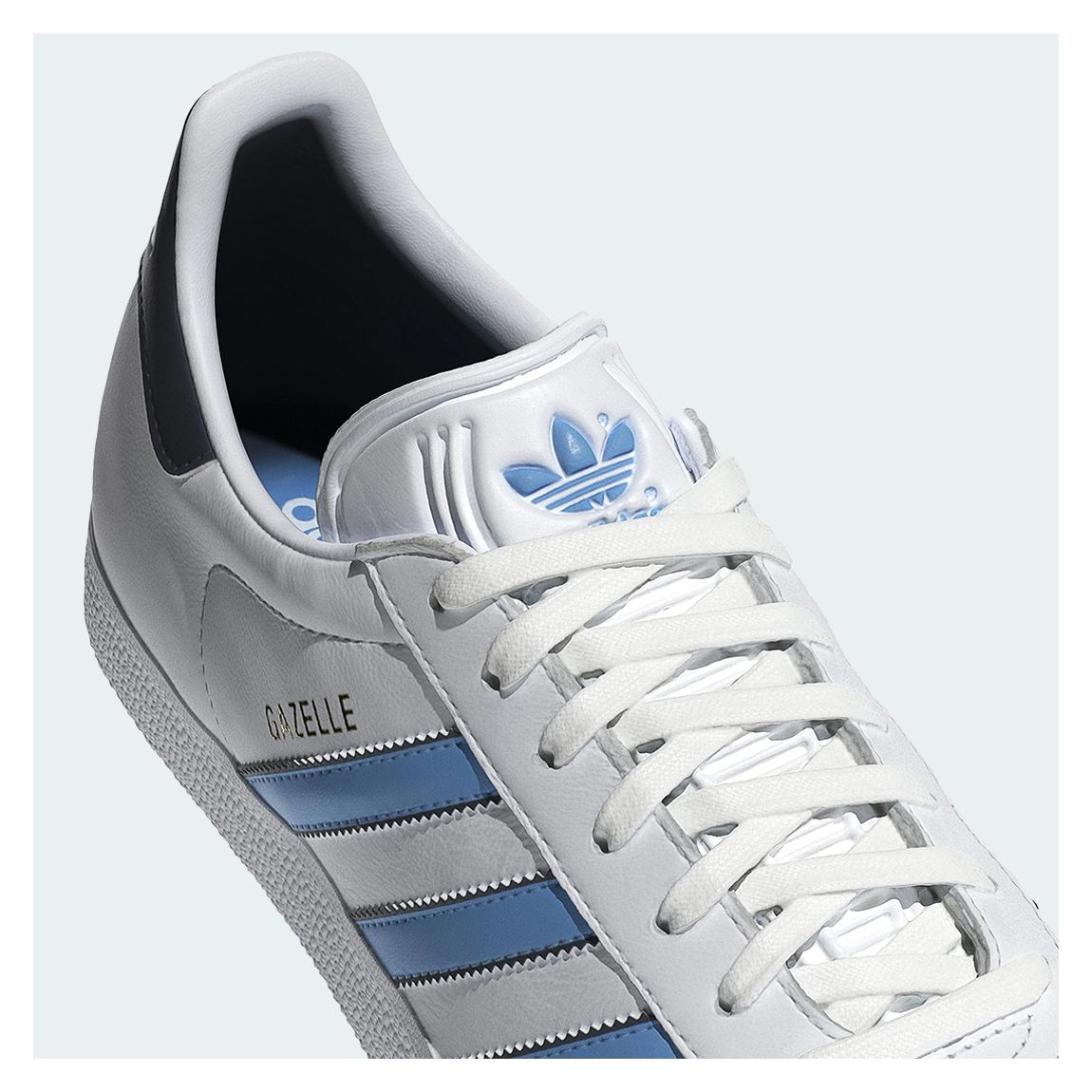 Unisex White/Blue Gazelle Trainers