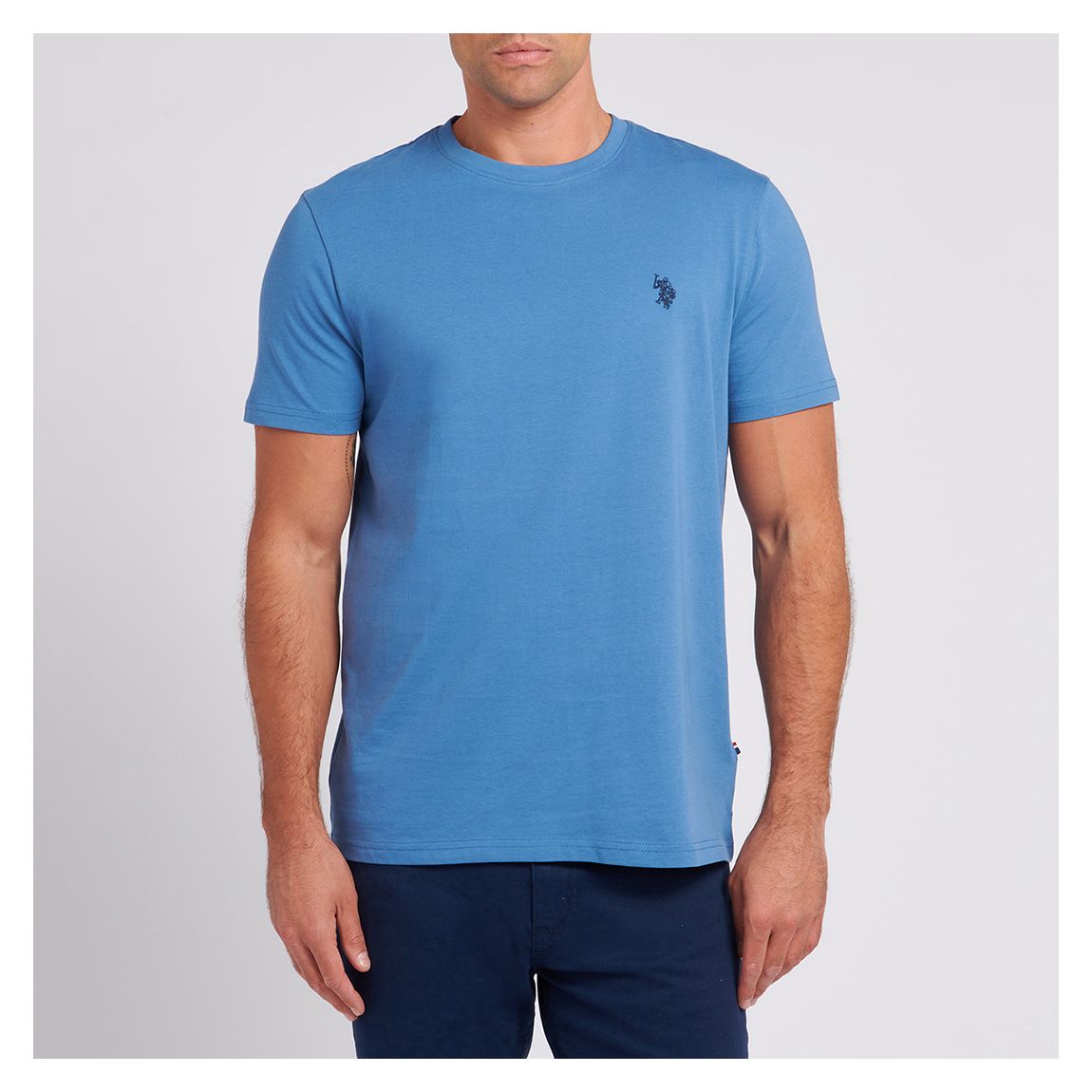 Blue Classic Cotton T-Shirt