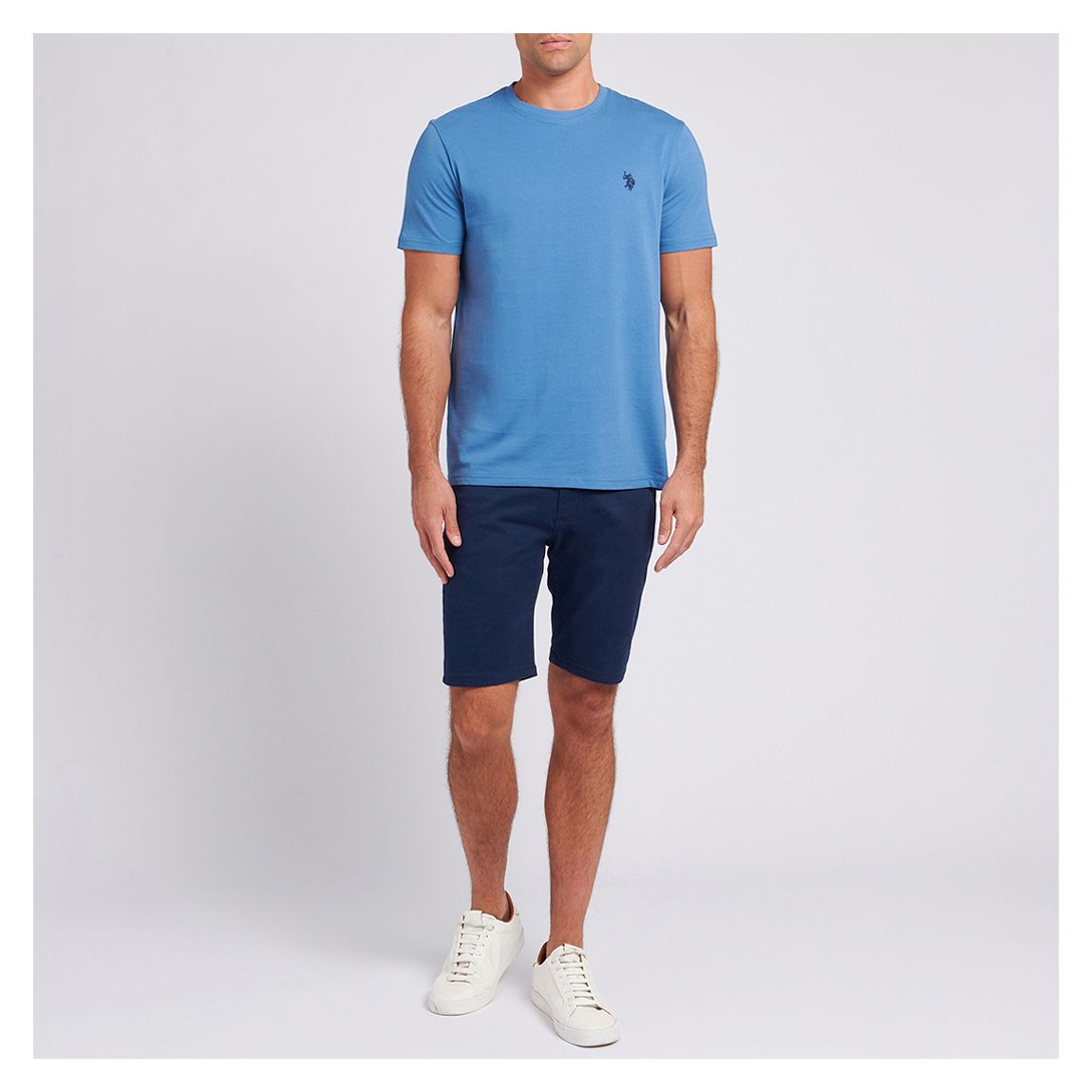 Blue Classic Cotton T-Shirt