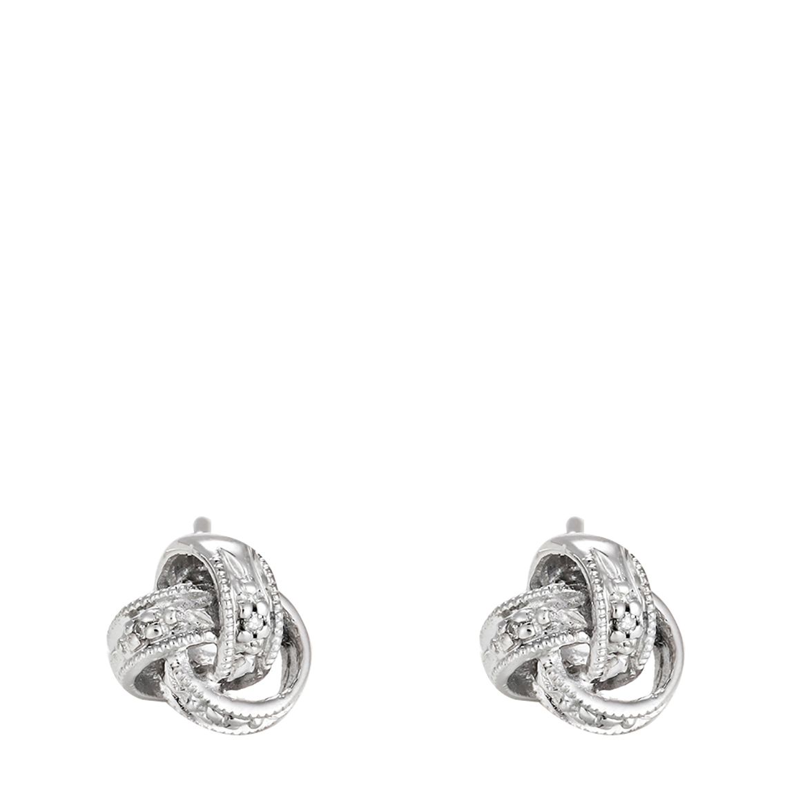 Silver Joli Noeud Diamond Earrings