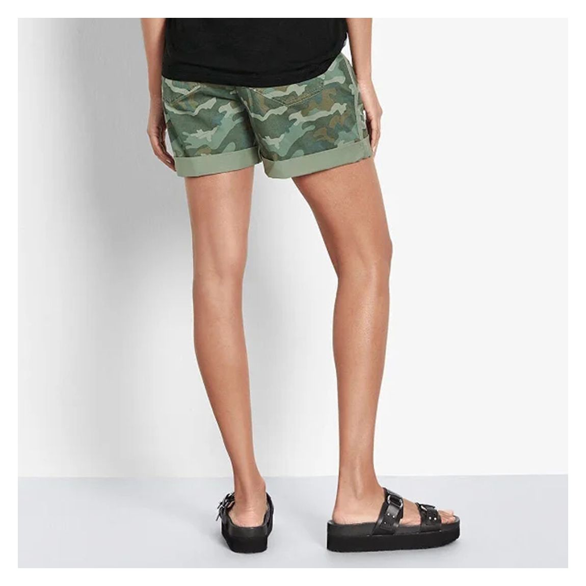 Camo Stretch-Cotton Chino Shorts