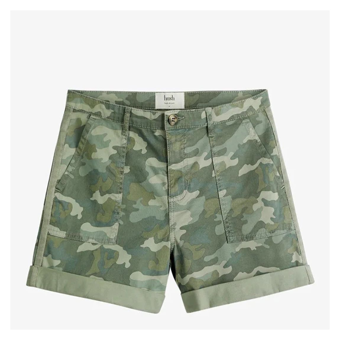 Camo Stretch-Cotton Chino Shorts