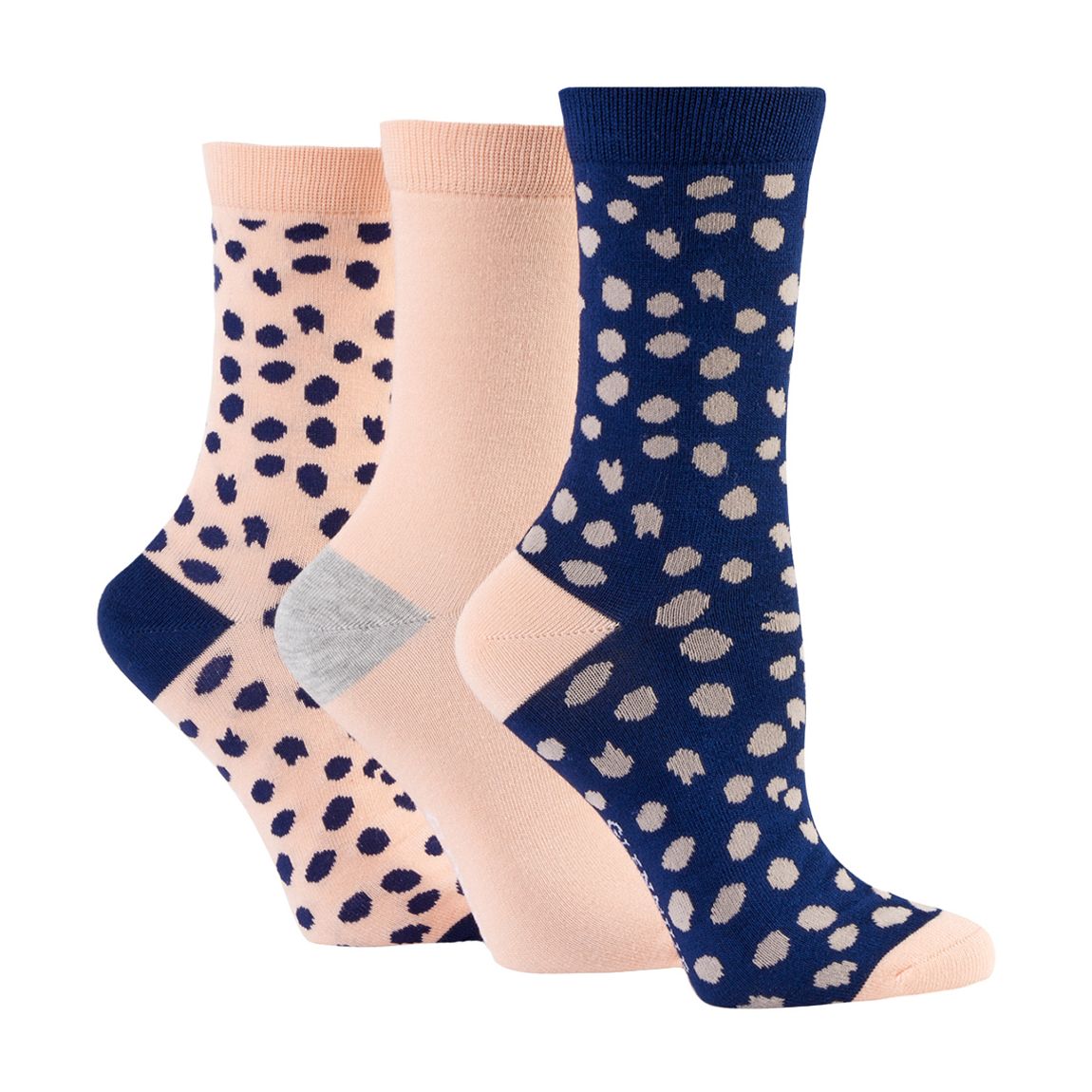 Pink and Navy 3pk Socks Gift Box