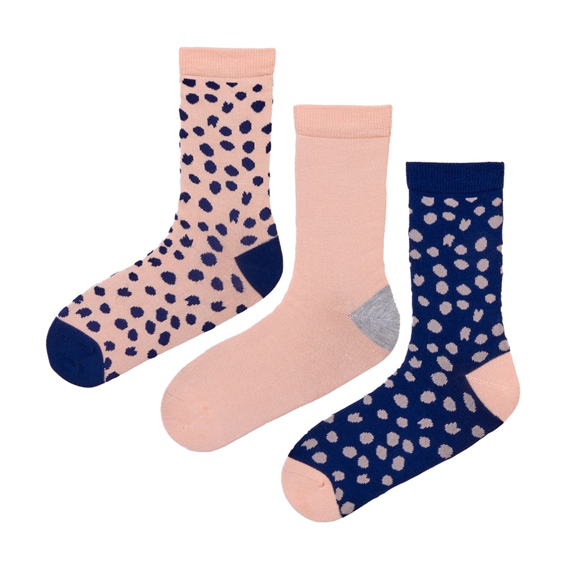 Pink and Navy 3pk Socks Gift Box