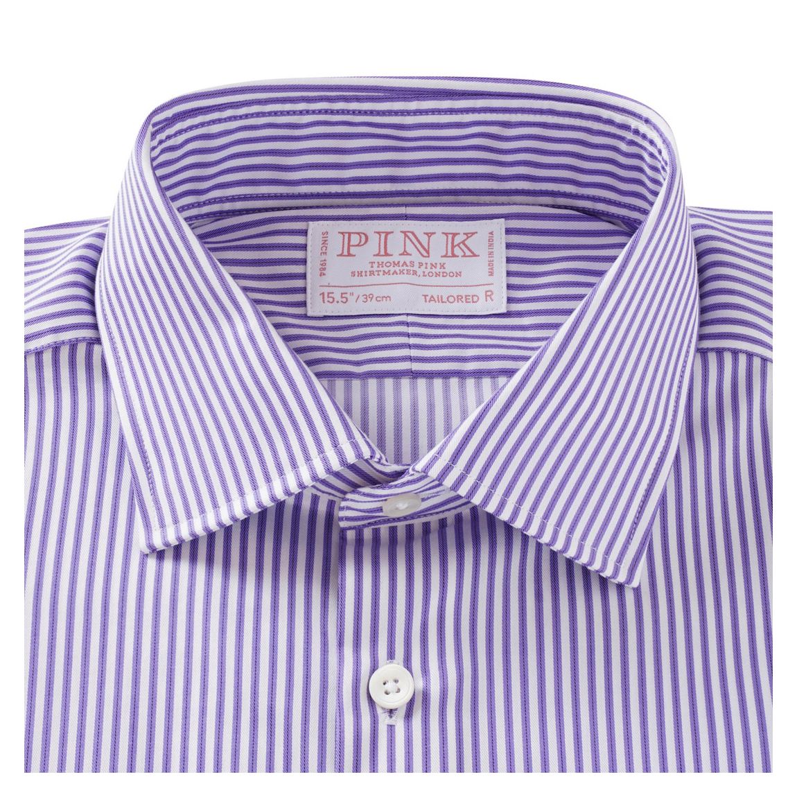 Purple Stripe Tailored Fit Cotton Shirt