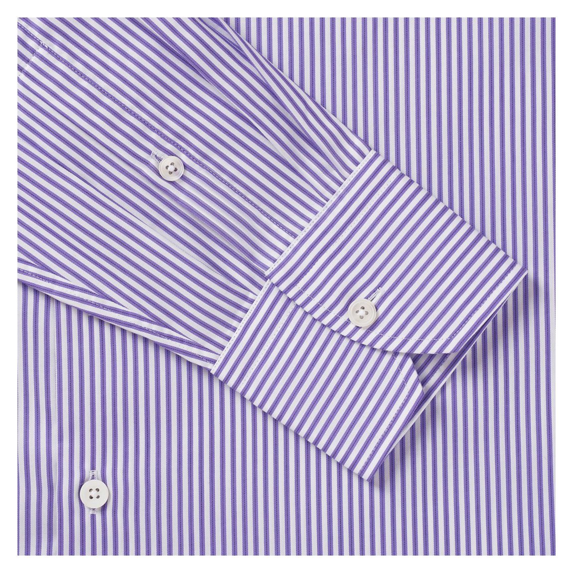 Purple Stripe Tailored Fit Cotton Shirt