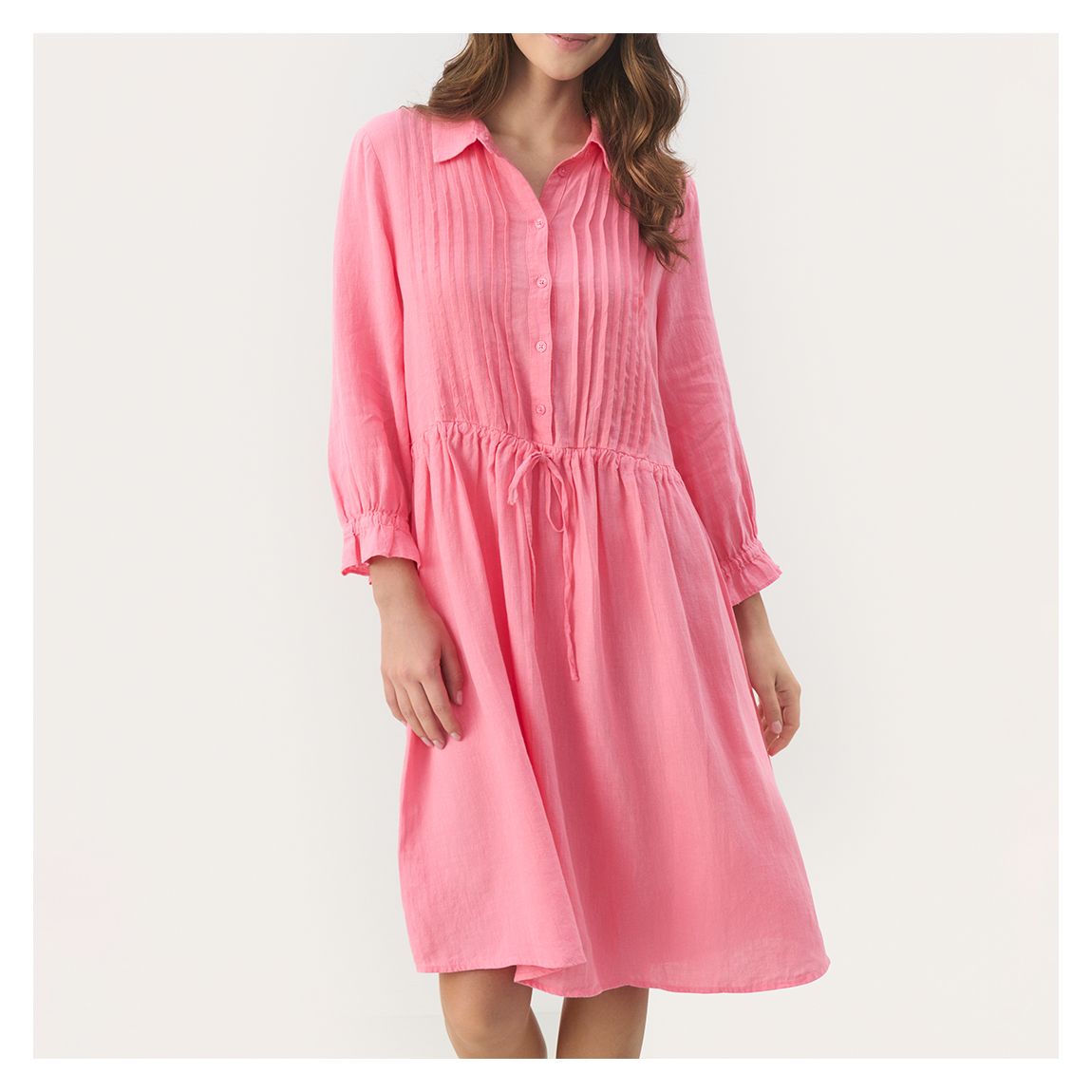 Pink Linen Dress