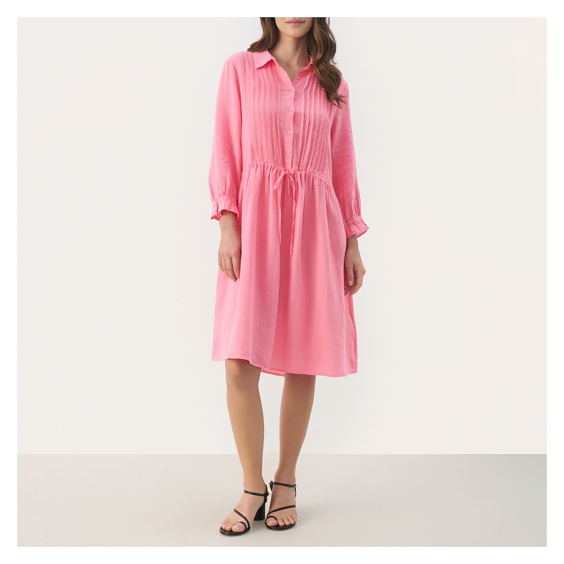 Pink Linen Dress