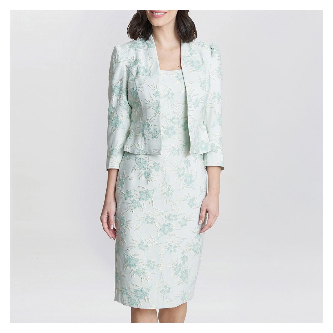 Eva Floral Jacquard Dress And Jacket