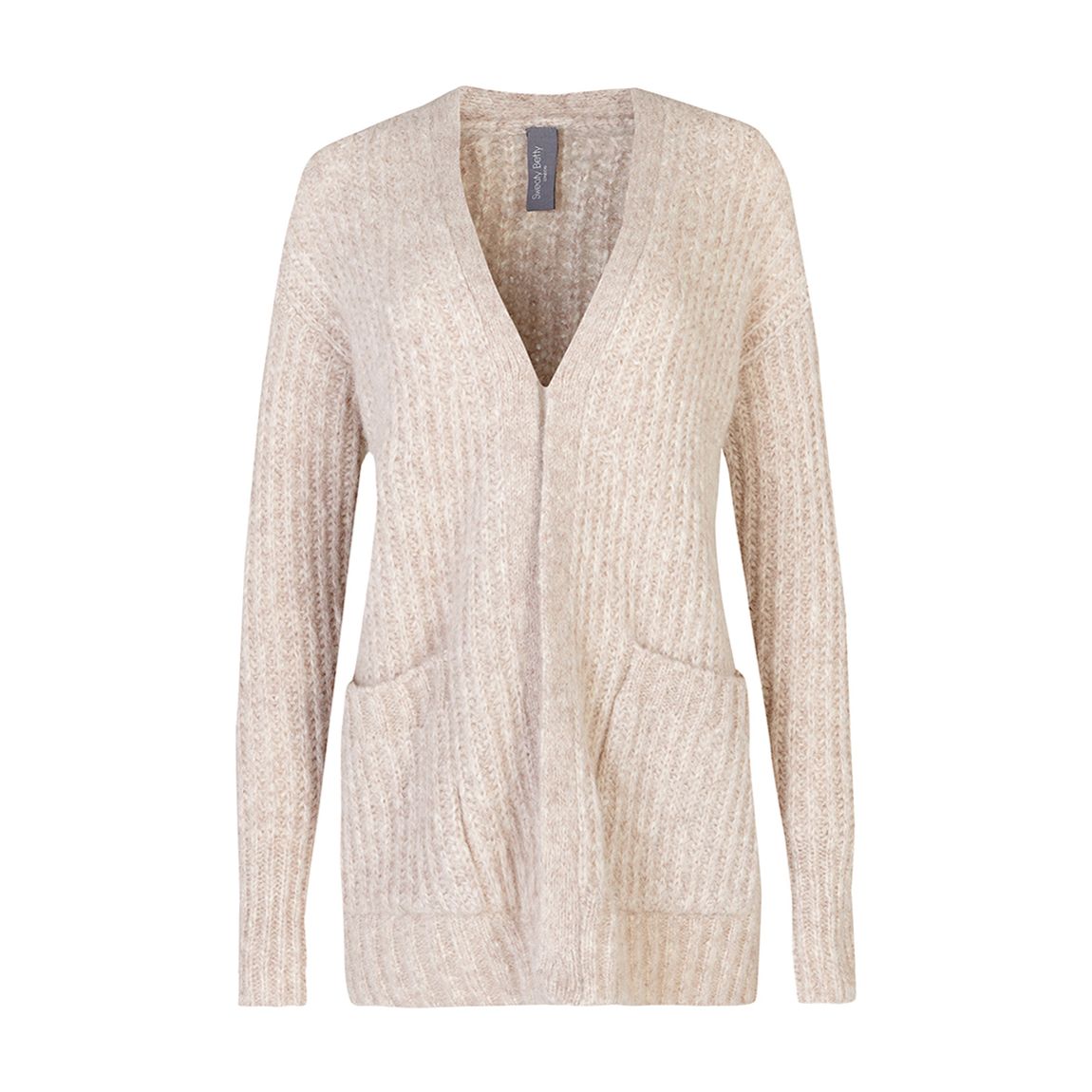Pebble Beige Brushed Boucle Cardigan