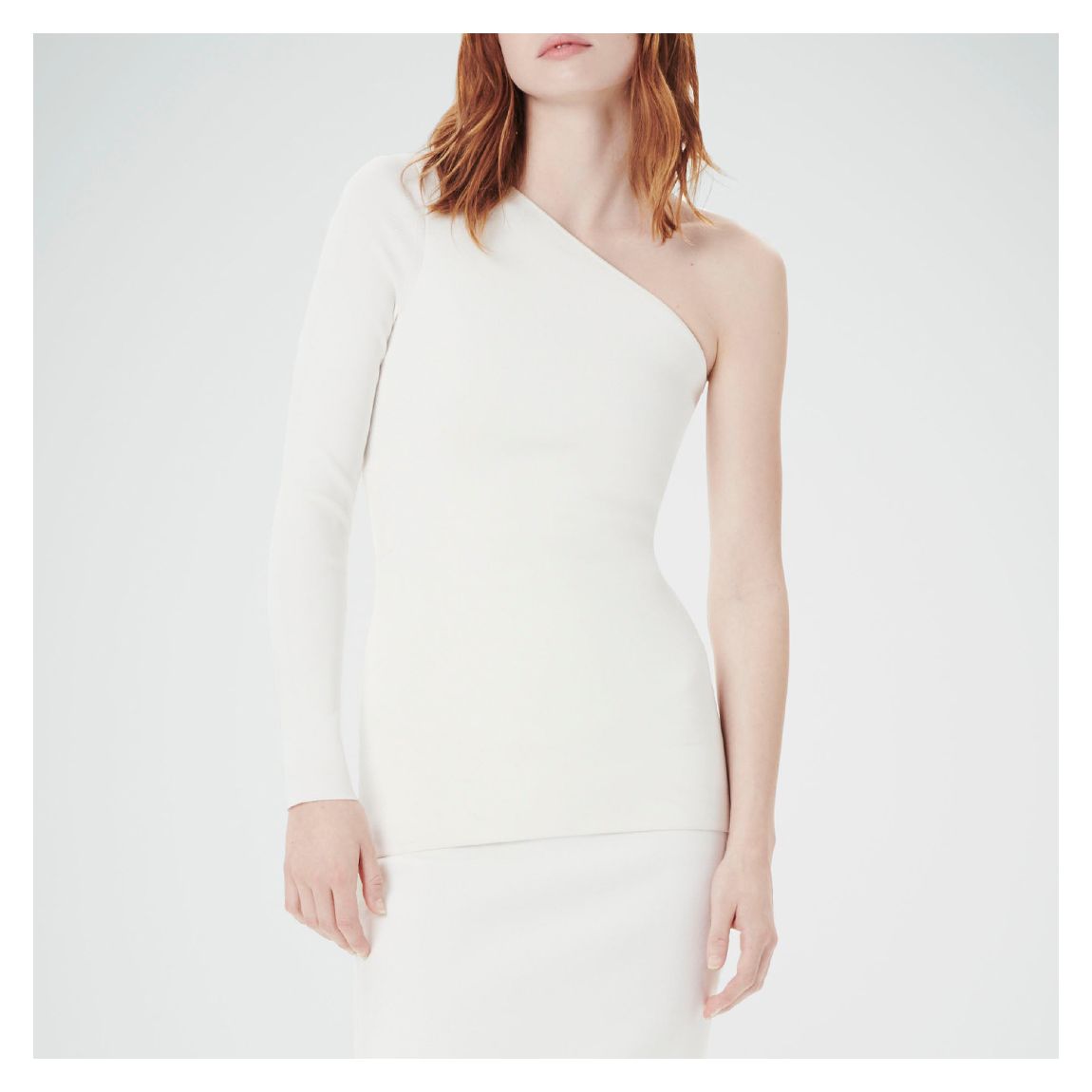 【VICTORIA BECKHAM】vb body one-sleeve knitted ミディ ドレス VICTORIA BECKHAM VB Body one-sleeve stretch-knit midi dress