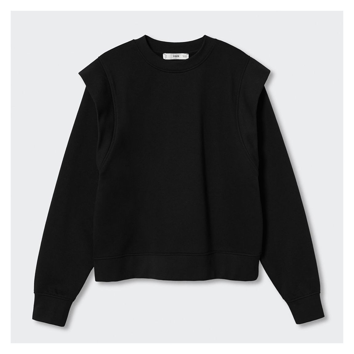 Black Shoulder Pad Detail Jumper