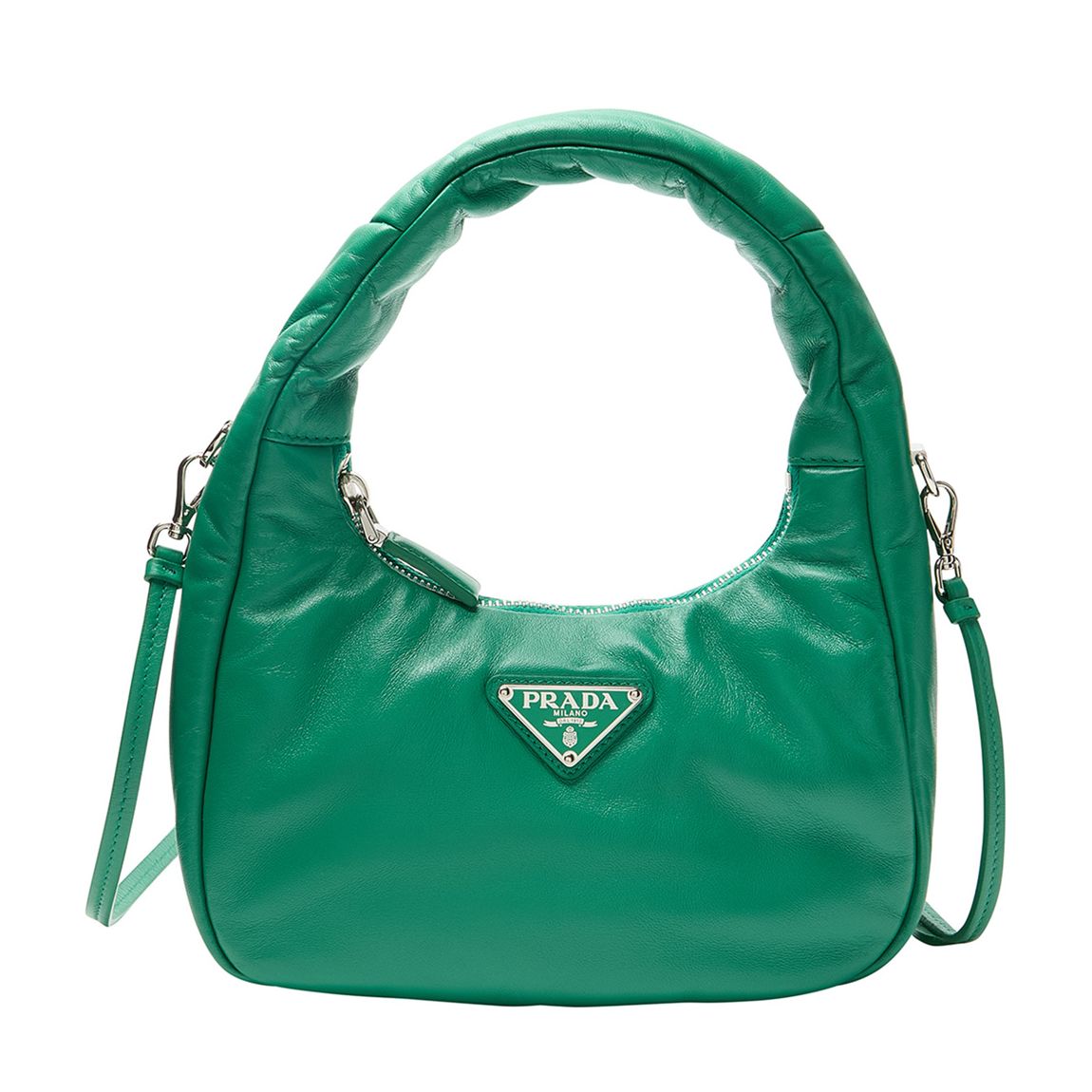 Green Soft Padded Nappa Leather Mini Bag
